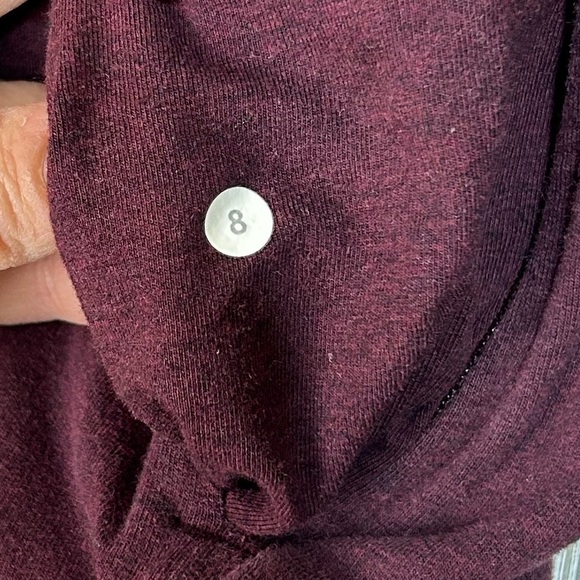 Lululemon On The Double Pullover Heathered Bordeaux Drama Sweatshirt Size 8 - Picture 13 of 13